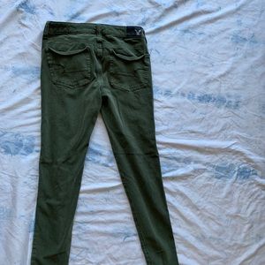 American eagle jeggings olive green